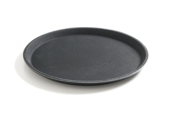 Tálca tálaláshoz csúszásmentes fekete átm. 50 cm | HENDI 508787