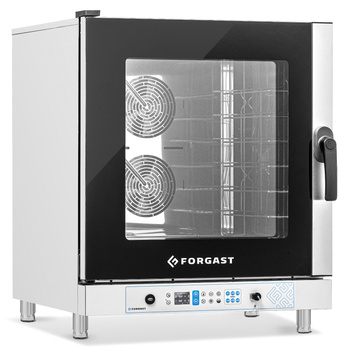 Elektromos kombi sütő-pároló 6 GN 1/1 vagy 6 db 60x40 cm-es tepsihez, 10,5 kW | FORGAST FG09523