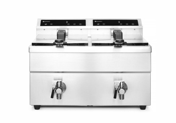 Indukciós fritőz 2 medencés Kitchen Line, 2x8 l, 2x3.5 kW, 230 V | HENDI 215029
