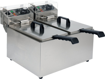 Elektromos olajsütő 2 medencés 2x5 l | YATO YG-04621