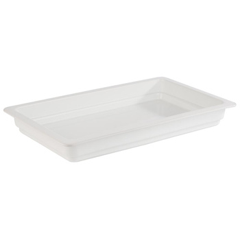 Porcelán GN 1/1 tárolóedény, 6,5 cm, fehér | APS 82100