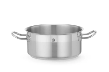 Alacsony rozsdamentes acél lábas Profi Line, 2,8 l, átmérő 20 cm, magasság 9 cm | HENDI 830147