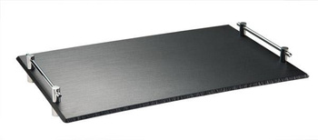 Tálca fogantyúkkal GN 1/1 SLATE, melamin, fekete, 53x32,5x6 cm | APS 83980