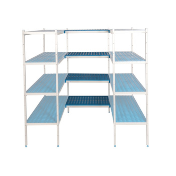 Összekötő állvány 4 polcos, 50 cm mély, 1PD-54+4P-125+4P-135+16UM | ALUSHELF 50498