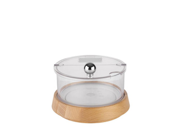 Kis hűtőtál fa alappal TOP FRESH betéttel és fedővel, 17.8x14 cm | APS 11812