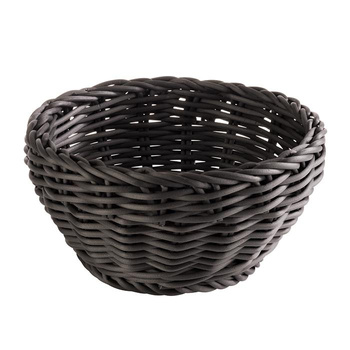 Kenyérkosár polipropilénből PROFI LINE, kerek, fekete, 16x16x8 cm | APS 50602