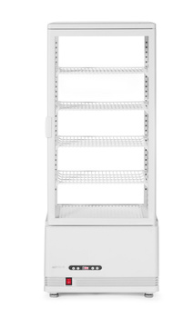 Hűtővitrin 98 l, fehér, LED, automatikus leolvasztás | HENDI 233665