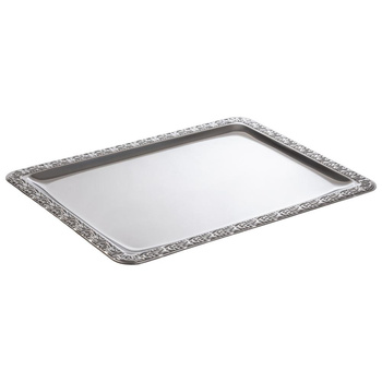 Tálca SCHÖNER ESSEN, rozsdamentes acélból, 42x31x1.5 cm | APS 3824
