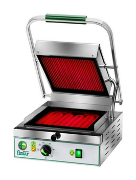 Egyzónás kontaktgrill kerámia lapokkal, 27x30 cm, 1.7 kW, 230 V | FIMAR PV27LR23M