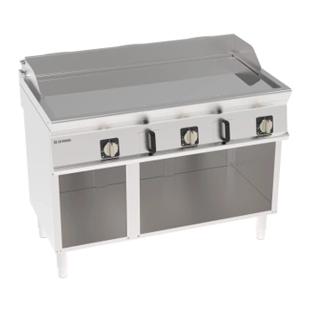 Elektromos grilllap, sima, krómozott, nyitott alépítményen, 120 cm, 400V Tecno74 | TECNOINOX 716208