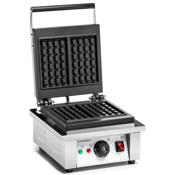 Elektromos téglalap alakú gofrisütő 2 db 4x6-os gofrihoz, 1,75 kW, 230 V | FORGAST FG09713