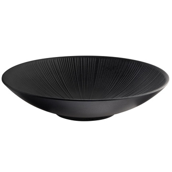Tál NERO, melamin, fekete, 35x8 cm, 3,4 l | APS 85289