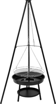 Függő grill acél tűztállal, 46 cm-es grillráccsal | LUND 99903