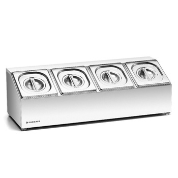Ételkiállító 4 GN 1/6-hoz, 68.2x24.5x21.5 cm | FORGAST FG11416