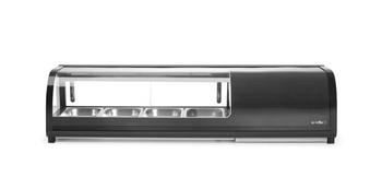 Hűtött sushi vitrin 4 GN 1/3, 0-12°C, 0,19 kW, 11,7x42,6x29,6 cm | ARKTIC 274071