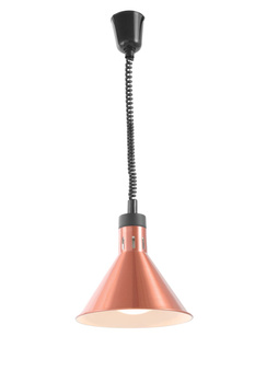 Ételek melegen tartására szolgáló függő lámpa, réz színű, 27,5 cm, 0.25 kW | HENDI 273876
