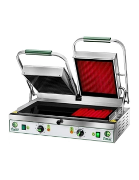 Grill kontakt dupla sima kerámia sütőlappal, 55x30 cm, 3.4 kW, 230 V | FIMAR PV55LL