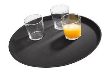 Tálca NOSLIDE csúszásmentes, fekete, átmérő 40,5 cm | APS 549