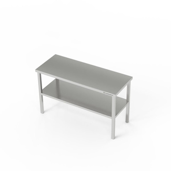 Asztali felépítmény 2 polccal rozsdamentes acélból 4 lábbal 80x30x60 cm | FORGAST