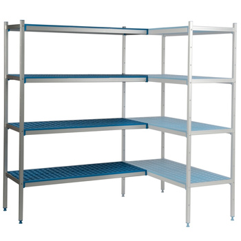 Sarokpolc 5 polcos mélység 50 cm 2PD-55+5P-95+5P-105+10UM | ALUSHELF 50384