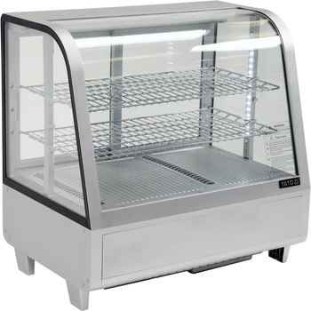 Hűtött bemutató vitrin 100 l ezüst | YATO YG-05022