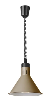 Ételek melegen tartására szolgáló függő lámpa, kúpos, bézs, 230V/250W | HENDI 273777