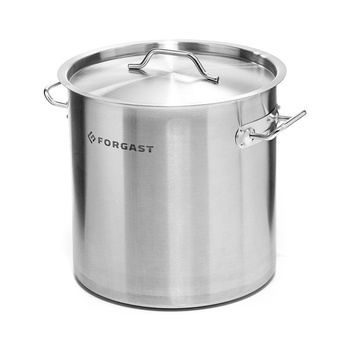 Rozsdamentes acél magas fazék fedővel, 17 l, 28 cm átmérő | FORGAST FG02117