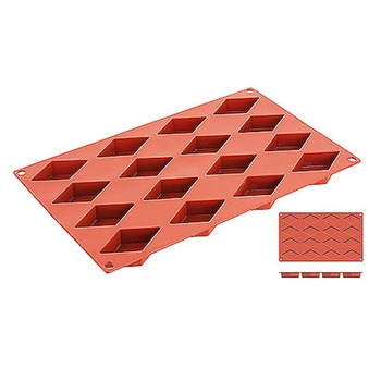 Szilikon sütőforma gyémánt, 16 mélyedéssel, 6,5x3,5 cm méretben | CONTACTO 6650/065