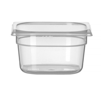 GN 1/6 tárolóedény, 10 cm mély, Profi Line, polipropilénből | HENDI 880425
