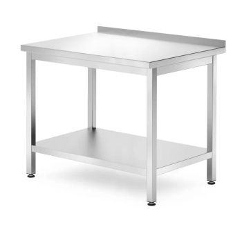 Fal melletti munkapad polccal, 100x70x85 cm | HENDI 812723