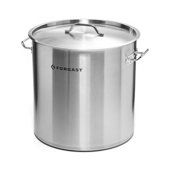 Magas rozsdamentes acél fazék fedővel, 9 l, átmérő 25 cm | FORGAST FG02009