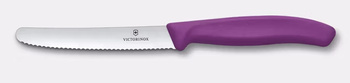 Paradicsomkés Swiss Classic, fogazott pengével, lila, pengehossz 11 cm | VICTORINOX 6.7835.C1