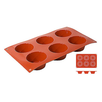 Szilikon sütőforma muffinokhoz, 6 nyílásos, átm. 6,9 cm | CONTACTO 6634/076
