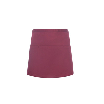 Kötény Basic 60 x 35 cm, zsebekkel bordó | KARLOWSKY BVS 3-4-Stck