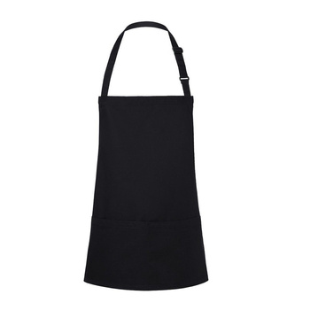 Rövid Basic kötény 75 x 60 cm zsebbel és csattal fekete | KARLOWSKY BLS 6-1-Stck