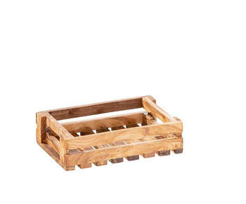 Svédasztali láda Olive, fekete, 22x15x6 cm | APS 1016