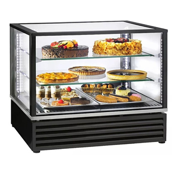 Hűtött bemutató vitrin 2x GN 1/1, fekete, dinamikus hűtés, 0,39 kW, 230 V | ROLLER GRILL CD 800