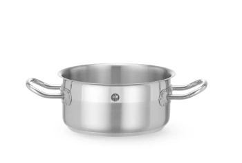 Alacsony rozsdamentes acél lábas Profi Line, 1,5 l, átmérő 16 cm, magasság 7,5 cm | HENDI 830130