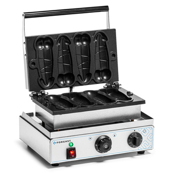 Elektromos gofrisütő, P típus, 4 gofrihoz, 1,55 kW, 230 V | FORGAST FG09709