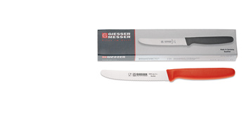 Hullámos élű késkészlet - 11 cm, 6 részes, piros | GIESSER MESSER 8365 wsp 11-6 r