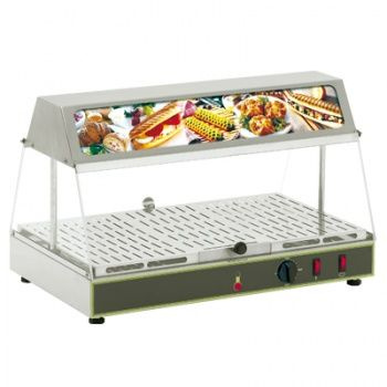 Átadós melegentartó vitrin párásítással, 1 GN 1/1, 0,65 kW | ROLLER GRILL WDL 100