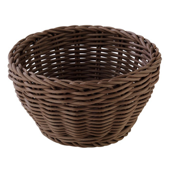 Kenyérkosár polipropilénből PROFI LINE, kerek, barna, 16x16x8 cm | APS 50603