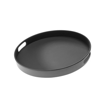 Tálca BISTRO csúszásmentes, fekete, átmérő 35,5 cm | APS 84045