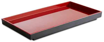 Tálca ASIA PLUS GN 1/3 melaminból, piros-fekete, 32.5x17.6x3 cm | APS 15457