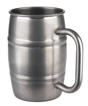 Bögre BEER MUG, vintage acél, 7.5x10 cm, 500 ml | APS 93365