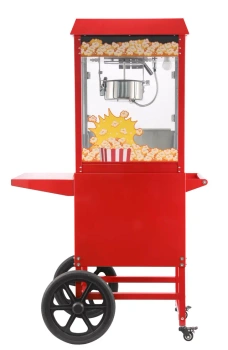 Popcornkészítő gép kocsival, piros, 1,155 kW, 230 V | HENDI 282830