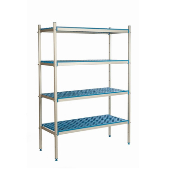 Szabadon álló 5 polcos állvány, mélység 40 cm 4PD-45+15P-154 | ALUSHELF 40249