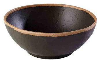 Tál CROCKER, melamin, fekete - barna, 21x8 cm, 1,45 l | APS 84578