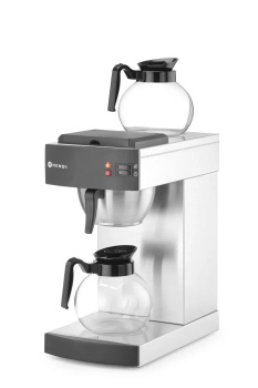 Kávéfőző, filteres, 2 melegítőlap, 2,1 kW, 5 perc, 20x38,5x43 cm | HENDI 208304
