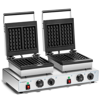 Gofrisütő elektromos dupla téglalap alakú 4x6, 3.5 kW, 230 V | FORGAST FG09725